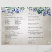 Black Font Mason Jar Peacock Program (Achterkant)