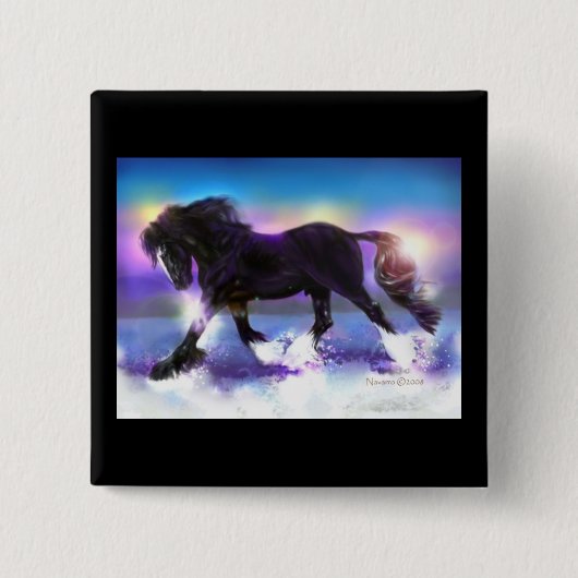 Black Foot Shire Vierkante Button 5,1 Cm (Voorkant)