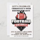 Black Football Foto Birthday Party nodigt uit (Voorkant)