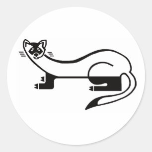 Black-footed FERRET -Animal lover - Nature -USA Ronde Sticker
