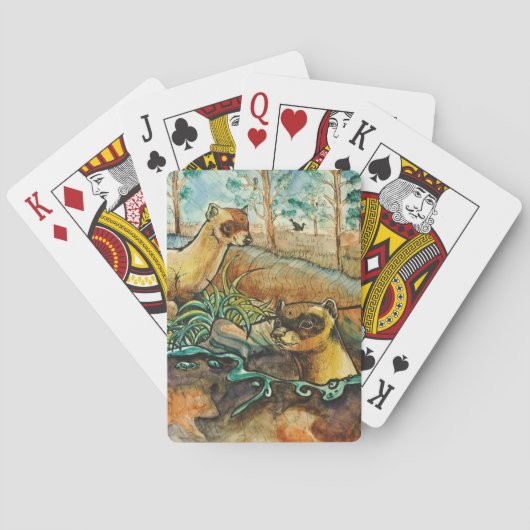 Black Footed Ferret Playing Card Deck Pokerkaarten (Achterkant)