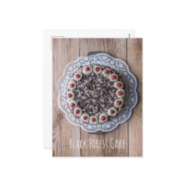 Black Forest Cake Gateau voor snoepmakers Feestdagenkaart