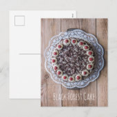 Black Forest Cake Gateau voor snoepmakers Feestdagenkaart (Voorkant / Achterkant)