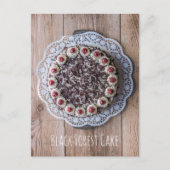 Black Forest Cake Gateau voor snoepmakers Feestdagenkaart (Voorkant)