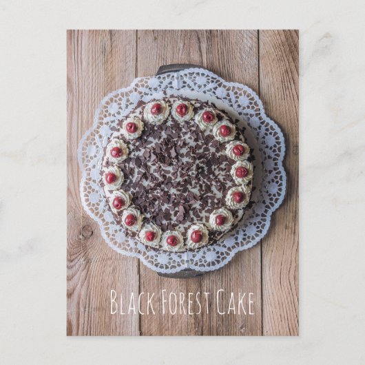 Black Forest Cake Gateau voor snoepmakers Feestdagenkaart (Voorkant)