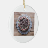 Black Forest Cake Gateau voor snoepmakers Keramisch Ornament (Rechts)