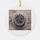 Black Forest Cake Gateau voor snoepmakers Keramisch Ornament (Voorkant)