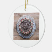 Black Forest Cake Gateau voor snoepmakers Keramisch Ornament (Links)