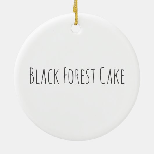 Black Forest Cake Gateau voor snoepmakers Keramisch Ornament (Achterkant)