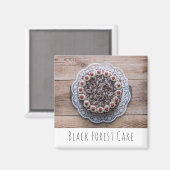Black Forest Cake Gateau voor snoepmakers Magneet (Voorkant / Achterkant)