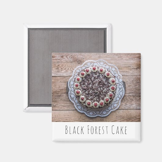 Black Forest Cake Gateau voor snoepmakers Magneet (Voorkant / Achterkant)