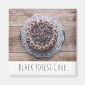 Black Forest Cake Gateau voor snoepmakers Magneet (Voorkant)