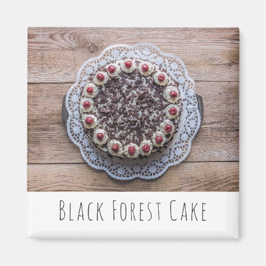 Black Forest Cake Gateau voor snoepmakers Magneet (Voorkant)