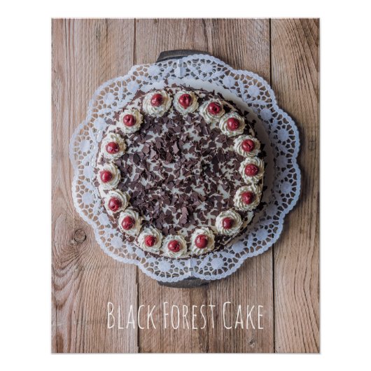 Black Forest Cake Gateau voor snoepmakers Perfect Poster (Voorkant)