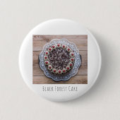 Black Forest Cake Gateau voor snoepmakers Ronde Button 5,7 Cm (Voorkant)