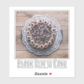 Black Forest Cake Gateau voor snoepmakers Sticker (Vel)