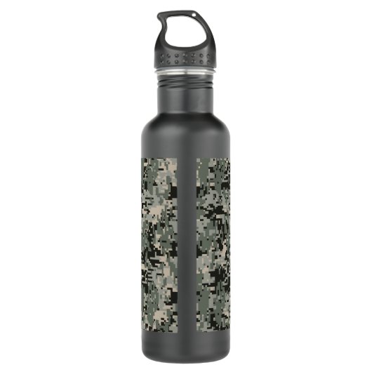 Black Forest Digital Camo Pattern Waterfles (Achterkant)