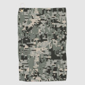 Black Forest Digital Pixel Camo Pattern Decor op e Golfhanddoek (Voorkant)
