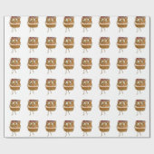 Black Forest Gateau-cartoon Cadeaupapier (Vlak)