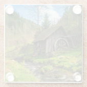 Black Forest Grist Mill Duitsland Glazen Onderzetter (Achterkant)