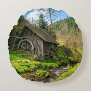 Black Forest Grist Mill Duitsland Rond Kussen