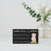 Black Forest Lamb Sheep Baby shower Dank u Informatiekaartje (Staand voorkant)