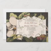 Black Forest Romantic Magnolia Wedding Invitations Kaart (Voorkant)