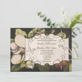 Black Forest Romantic Magnolia Wedding Invitations Kaart (Staand voorkant)