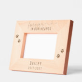 Black Forever in Our Hearts Paws Dog Memorial Gegraveerde Lijstjes (Links)