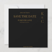 Black Forever Love Wedding Save the Date (Voorkant)