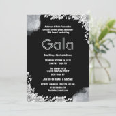 Black Formal Corporate Gala Ball Party inzamelings Kaart (Staand voorkant)