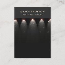 Black Formal Earring Display Kaart Visitekaartje