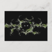 Black Formal Eucalyptus Wreath Monogram Wedding Informatiekaartje (Achterkant)