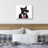 Black Fox Canvas Afdruk (Insitu (Slaapkamer))