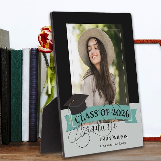 Black Frame Graduation  Keepsake Photo Plaque Fotoplaat