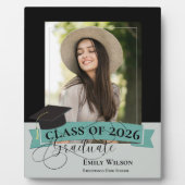 Black Frame Graduation  Keepsake Photo Plaque Fotoplaat (Voorkant)