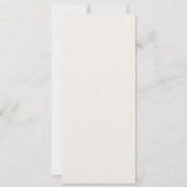 Black Frame Modern Ivory Wedding Menu card Kaart (Achterkant)