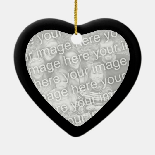 Black Framed Heart Ornament (Achterkant)