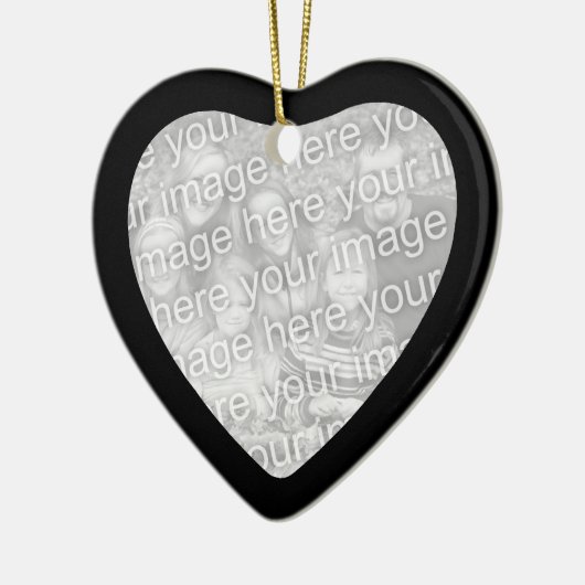 Black Framed Heart Ornament (Links)