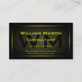 Black Framed Monogram Professional - Visitekaartje (Voorkant)