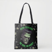 🖤 Black Frankenstein Halloween Canvas tas (Voorkant)