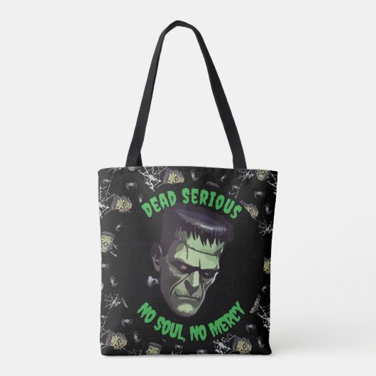 🖤 Black Frankenstein Halloween Canvas tas (Achterkant)
