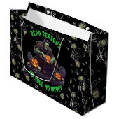 🖤 Black Frankenstein Halloween Gift Bag 💀🎃 Groot Cadeauzakje (Voorkant Gekanteld)