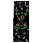 🖤 Black Frankenstein Halloween Gift Bag 💀🎃 Wijn Cadeautas (Achterkant)