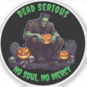 🖤 Black Frankenstein Halloween Sticker 💀🎃 (Voorkant)
