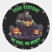 🖤 Black Frankenstein Halloween Sticker 💀🎃 (Voorkant)
