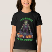 🖤 Black Frankenstein Halloween T-shirt 💀⚡ (Voorkant)