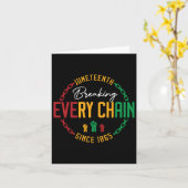 Black Freedom Day Juneteenth Elke Keten Doorbreken Kaart (Gele Bloem)