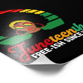 Black Freedom Free Ish sinds 1865 Juneteenth Foto Afdruk (Hoek)