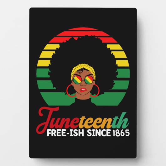 Black Freedom Free Ish sinds 1865 Juneteenth Fotoplaat (voorkant)